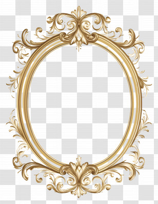 Oval Vintage Frame - Ornate Oval Frame With Decorative Design Transparent PNG