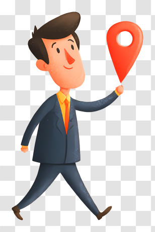 Businessman Finding Location - Businessman With Location Pin Transparent PNG