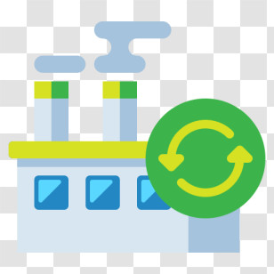 Recycling
 - Eco-Friendly Factory With Recycling Symbol Transparent PNG