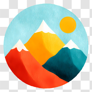 Snow Mountain Scenery - Mountain Landscape With Sun And Snow Transparent PNG