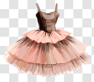 Tutu Ballet Dress - Beautiful Ballet Dress Illustration Transparent PNG