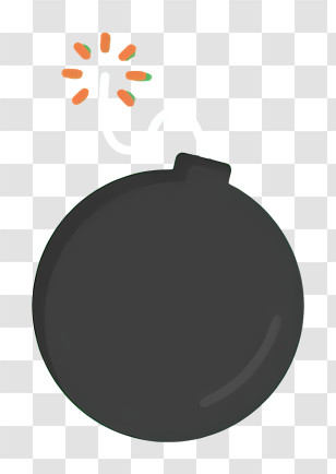 Timer Bomb - Black Bomb With Small Spark Transparent PNG