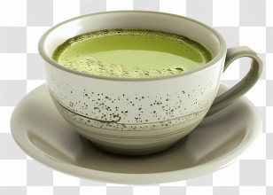 Matcha Tea - Cup Of Hot Green Tea Transparent PNG
