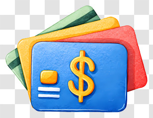 Digital Wallet Icon - Colorful Credit Card Icon Transparent PNG