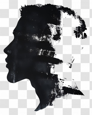 Man Head Silhouette - Abstract Silhouette Art Transparent PNG