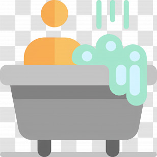 Bathtub - Person In Bathtub With Bubbles Transparent PNG