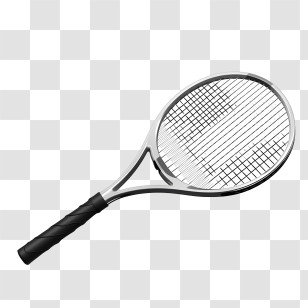 Tennis Racket - Silver Tennis Racket For Enthusiastic Players Transparent PNG