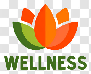 Wellness Logo - Wellness Orange Lotus Logo Transparent PNG