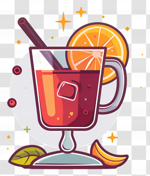 Christmas Mulled Wine - Refreshing Fruit Punch With Citrus Transparent PNG