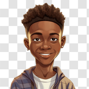 Cartoon Boy
 - Smiling Cartoon Boy Portrait Design Transparent PNG