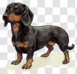 Animated Dog - Dachshund Dog Transparent PNG
