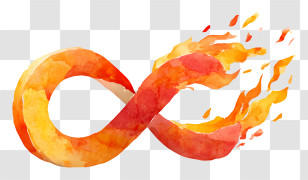 Infinity Symbol - Fiery Watercolor Infinity Symbol Transparent PNG