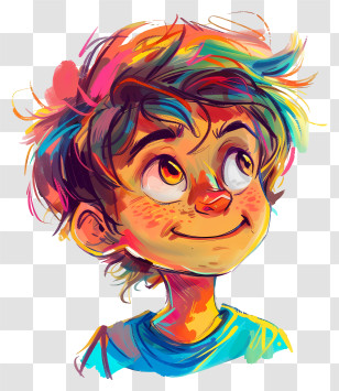 Little Boy - Colorful Cartoon Boy For Creative Art Transparent PNG