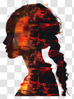 Female Silhouette - Abstract Silhouette Of A Woman Transparent PNG