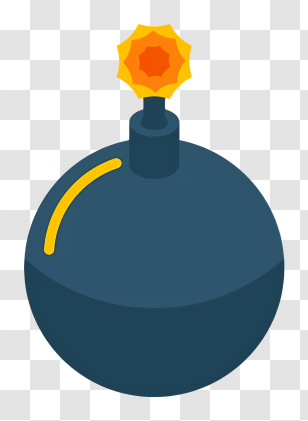 Timer Bomb - Cartoon Bomb With Lit Fuse Transparent PNG