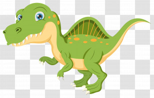 Cartoon Dinosaur - Cute Cartoon Dinosaur Illustration Transparent PNG