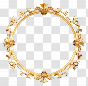 Royal Gold Frame - Golden Decorative Ornamental Frame Transparent PNG