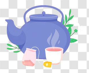 Teapot - Teapot And Cup With Tea Bag Transparent PNG