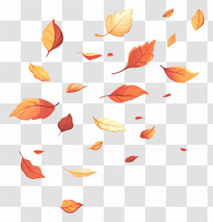 Autumn Leaves - Scattered Autumn Falling Leaves Transparent PNG