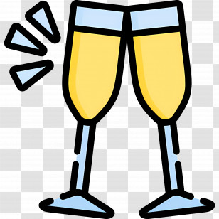 Champagne Glasses - Clinking Glasses With Sound Effect Illustration Transparent PNG