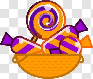 Icon - Basket Of Colorful Candy Transparent PNG