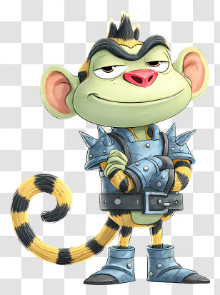 Atomic Betty - Sassy Monkey Warrior Character Transparent PNG
