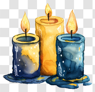Candles - Burning Candles With Warm Glow Transparent PNG