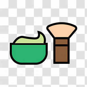 Beauty Cream - Green Shaving Kit With Brush Transparent PNG