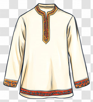 Kurta - Traditional Embroidered Shirt Transparent PNG