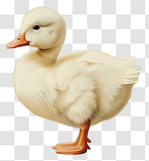 Cartoon Baby Duck - White Duckling Illustration Transparent PNG