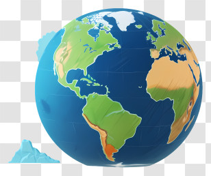Globe - Detailed Illustration Of Planet Earth Transparent PNG