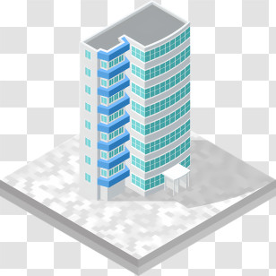 Icon - Modern Apartment Building Design Illustration Transparent PNG