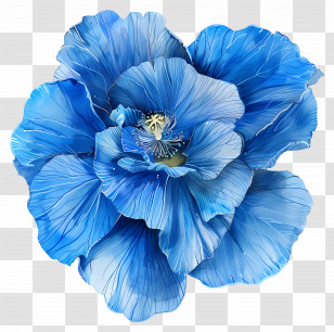 Blue Flower - Beautiful Blue Flower Illustration For Decoration Transparent PNG