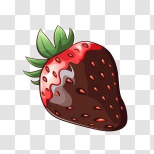 Chocolate Strawberry - Chocolate-Covered Strawberry Illustration Transparent PNG