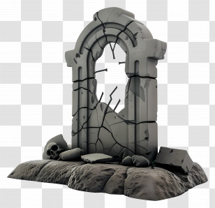 Tombstone - Broken Tombstone In Cemetery Transparent PNG