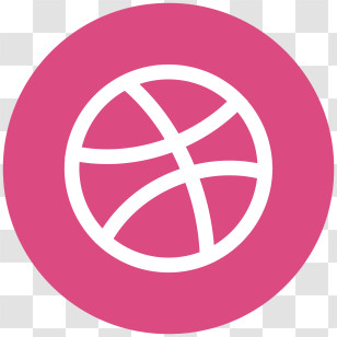 Basketball - Pink Basketball Themed Logo Transparent PNG