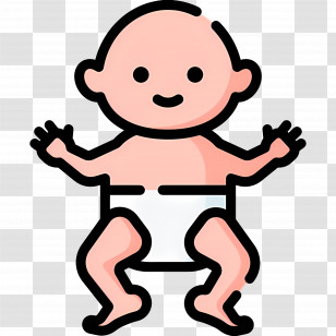 Baby Boy - Cute Baby In Diaper Transparent PNG