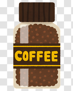 Coffee - Instant Coffee Jar Illustration Transparent PNG
