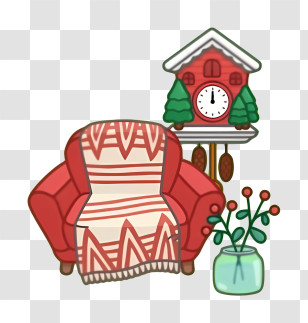 Toca Elements - Cozy Room With Chair And Clock Transparent PNG
