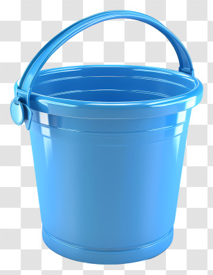 Blue Bucket - Blue Plastic Bucket For Household Use Transparent PNG