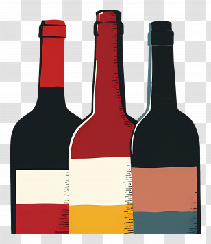 Wine Bottle - Illustration Of Wine Bottles Transparent PNG