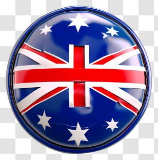 Australia Day - Round Australian Flag Emblem Transparent PNG