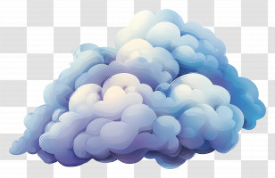 Cloud - Fluffy Blue And White Cloud Illustration Transparent PNG