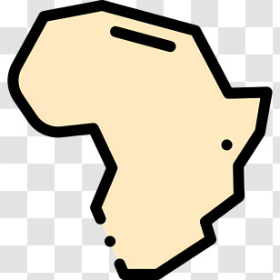 Africa Map - Simplified Map Of Africa Transparent PNG