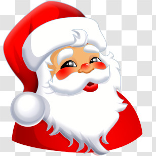 Smiley - Santa Claus Face Illustration Transparent PNG
