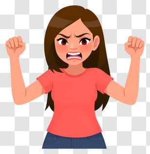 Angry Woman - Angry Woman Cartoon Illustration Transparent PNG
