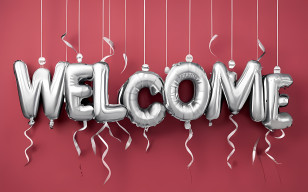 Welcome - Silver Welcome Balloons Transparent PNG