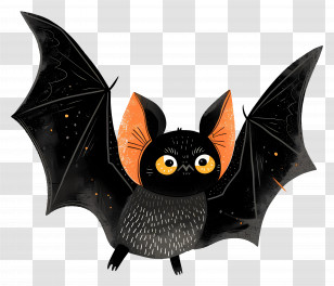 Halloween Bat - Cute Bat Cartoon For Halloween Transparent PNG