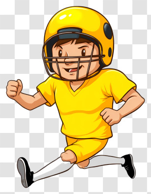 American Football Player - Football Player In Yellow Uniform Transparent PNG