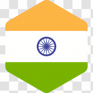 India Flag - Indian National Flag In Hexagonal Shape Transparent PNG